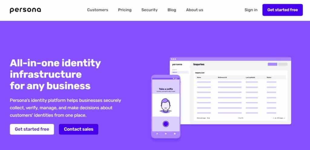 Persona homepage.