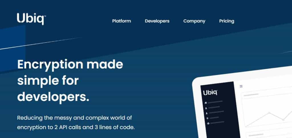 Ubiq homepage.