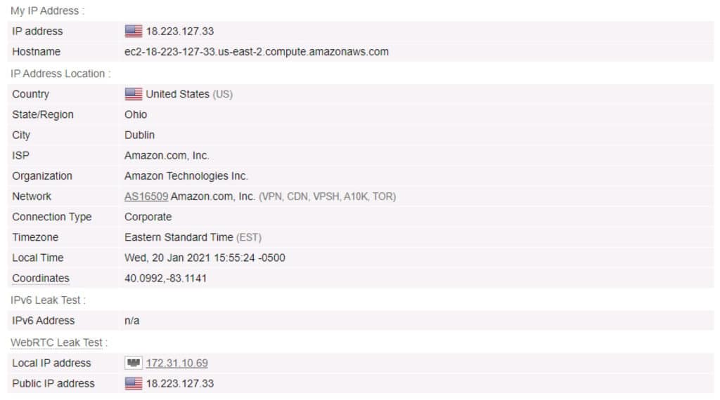 VPNGate - IP Test - No VPN