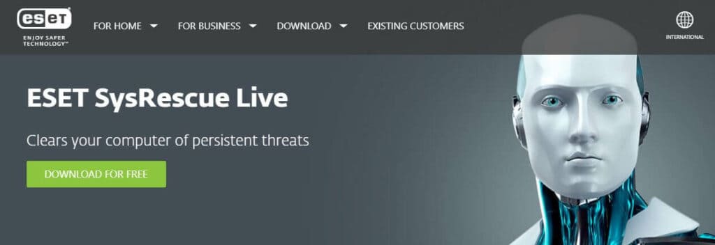 ESET bootable antivirus tools.