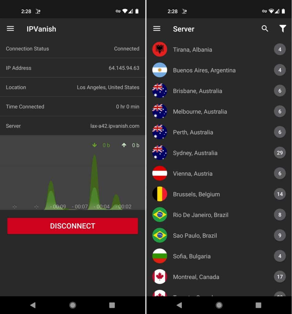 IPVanish mobile android