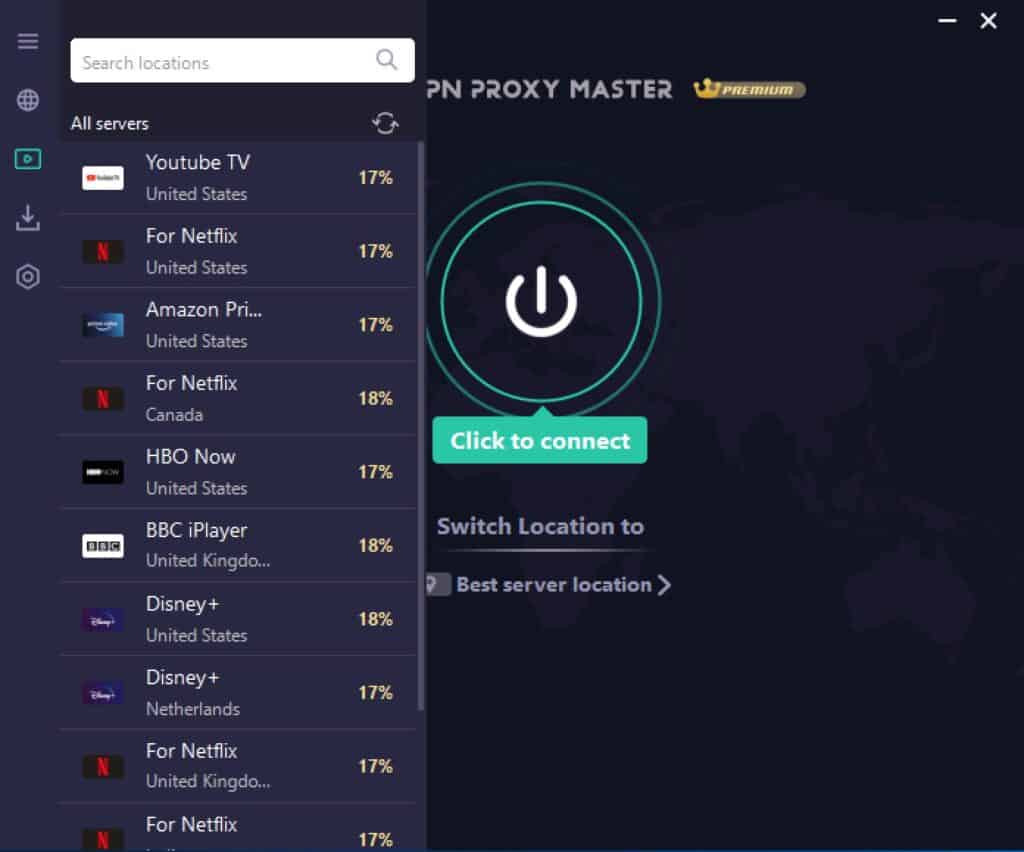 VPN Proxy Master - App - Streaming