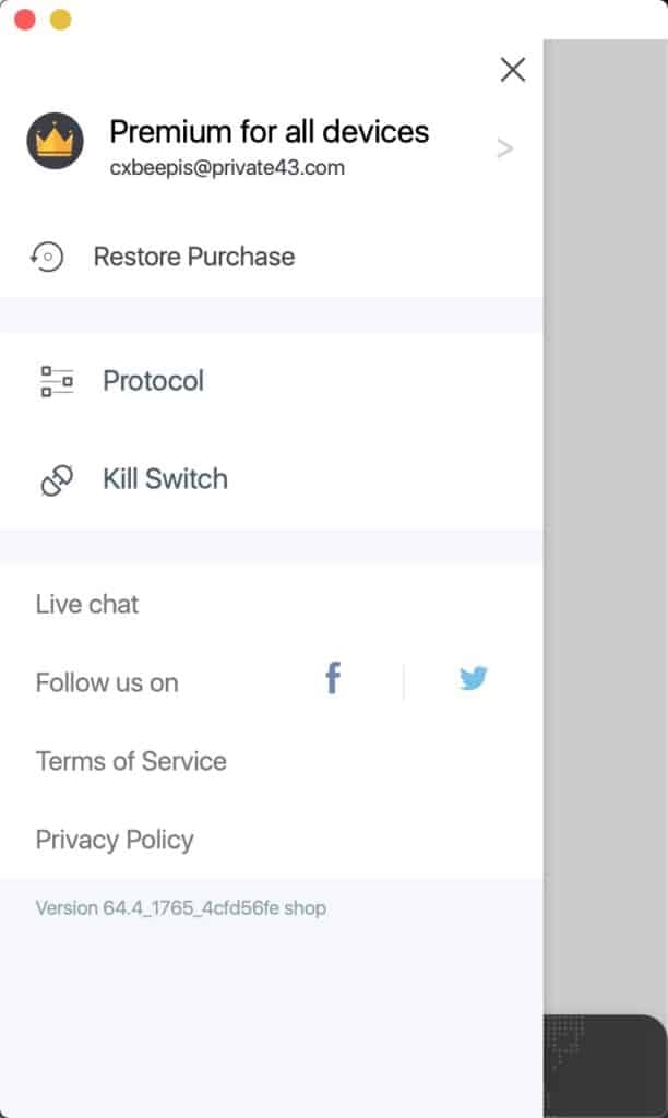 X-VPN - App Settings