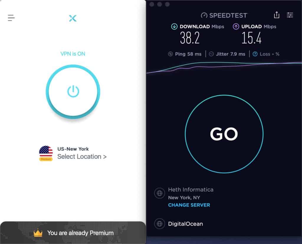 X-VPN - Speed Test