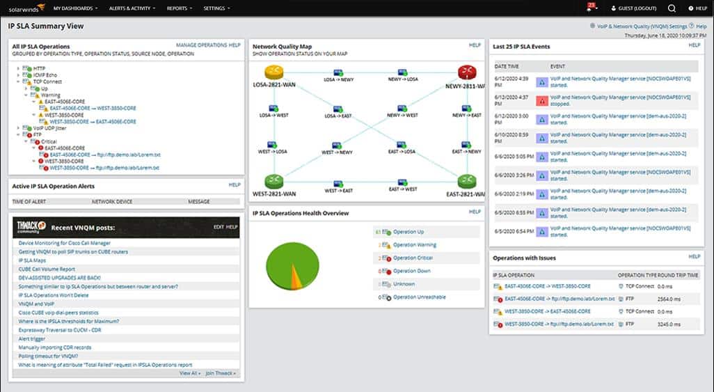 SolarWinds VoIP Network Quality Manager