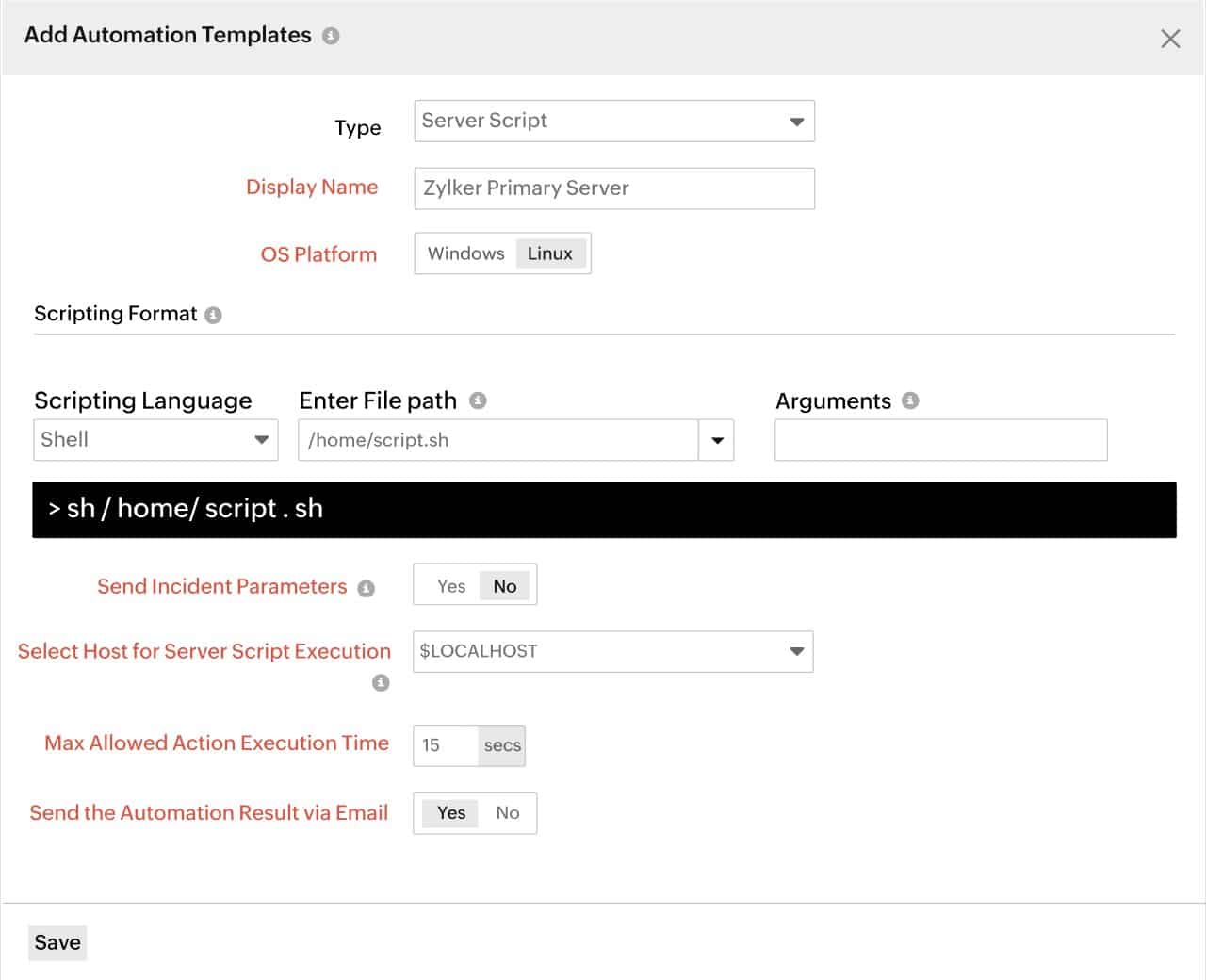 Site24x7 AIOps Automation