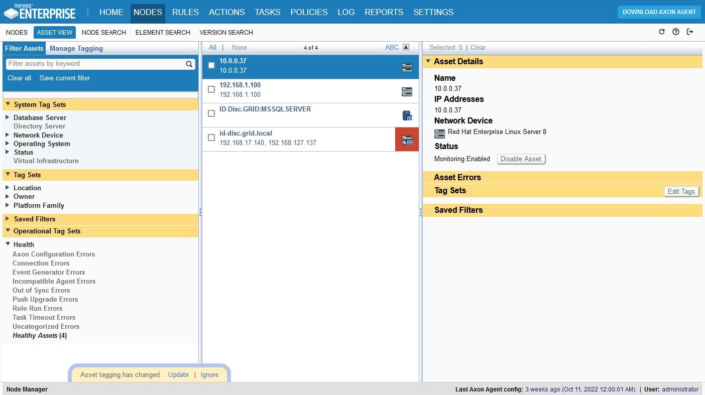 Tripwire Enterprise Assets