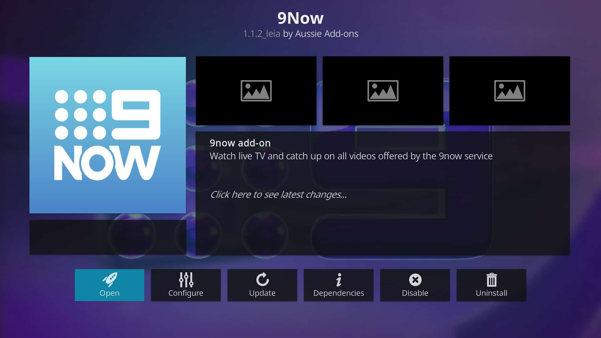 9now kodi addon