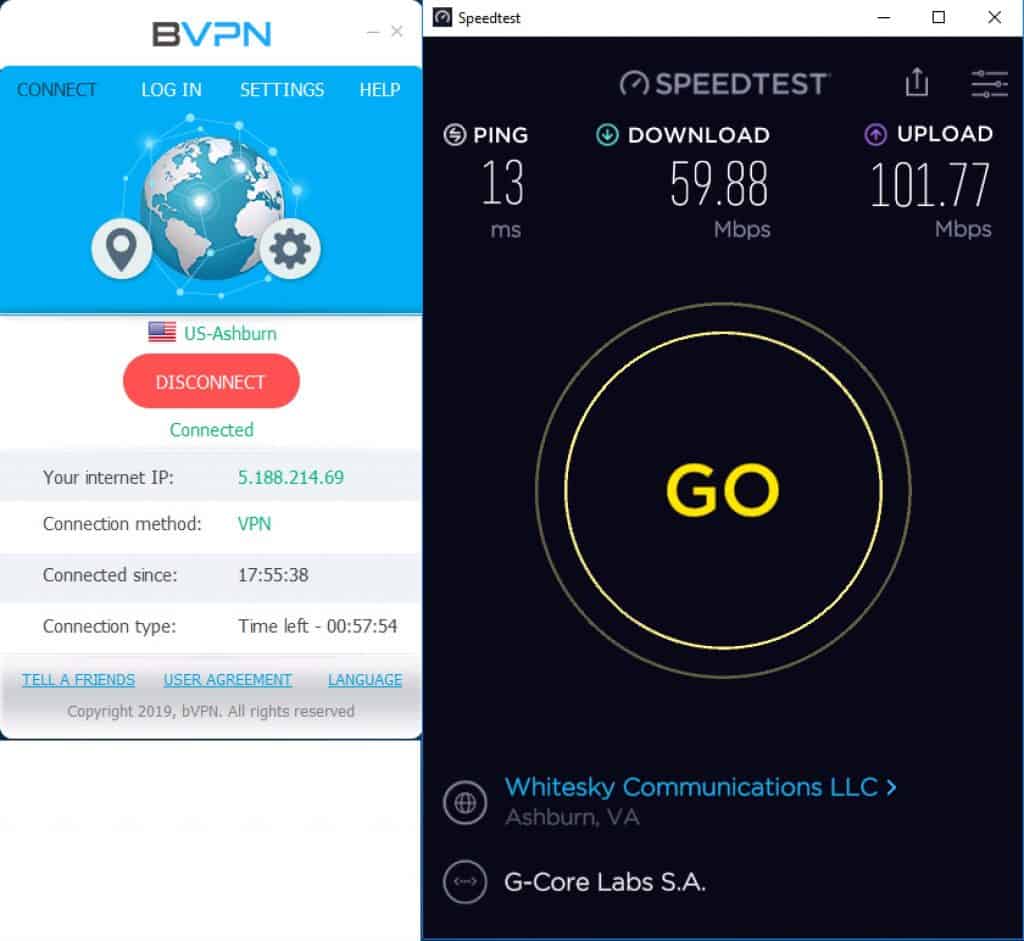 bVPN - Speed Test