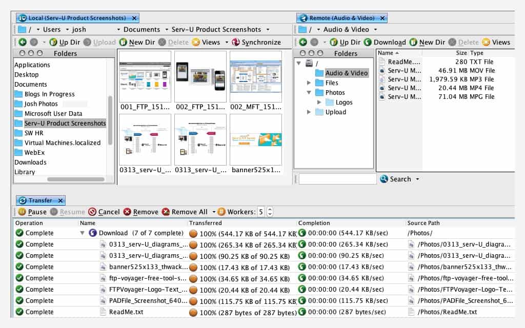 Serv-U file transfer platform