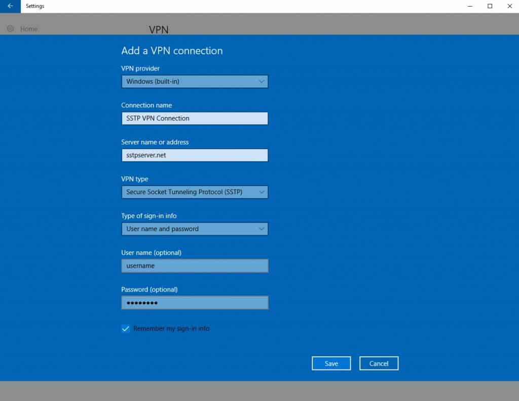 Windows - VPN Connection