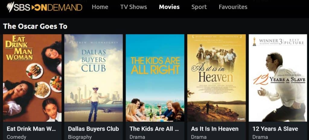 SBS on demand free tv 
