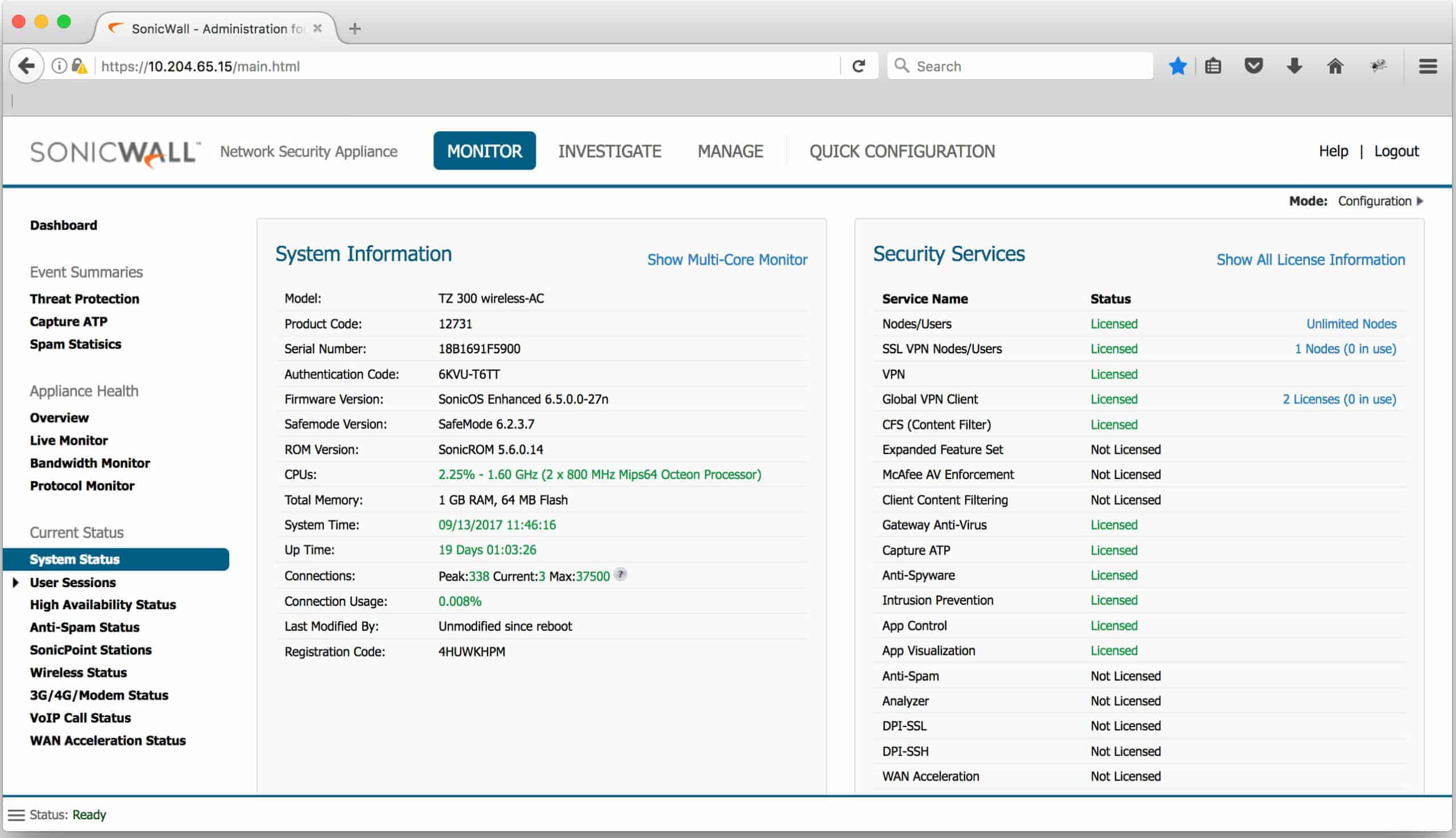 SonicWall Firewall