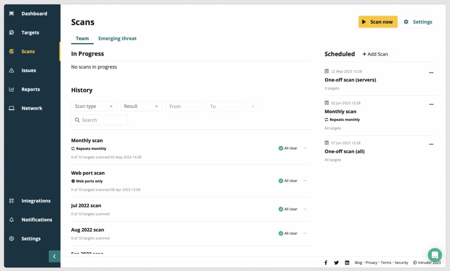 Intruder.io penetration testing