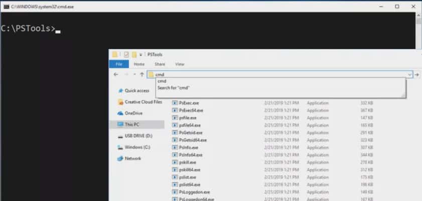 Copy PsExec onto your executable path and launch Command Prompt