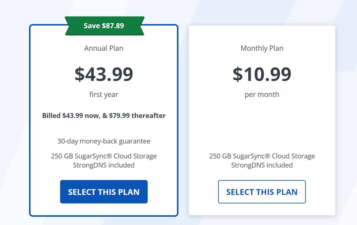strongvpn pricing Nov