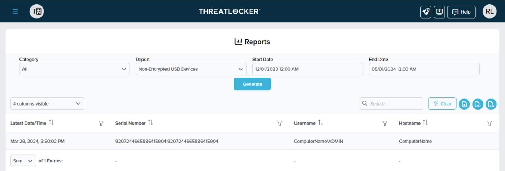 ThreatLocker Storage Control USB Port Locking