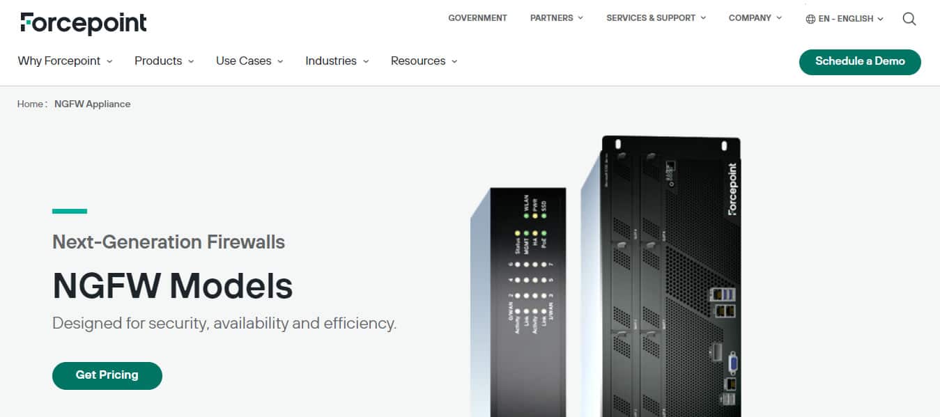 Forcepoint NGFW models home page