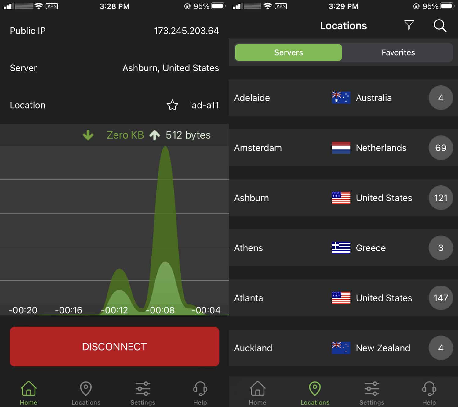 IPVanish – application iPhone