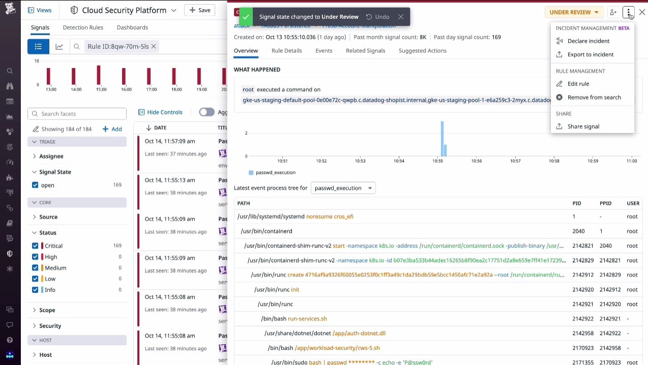 Datadog Cloud Security Platform
