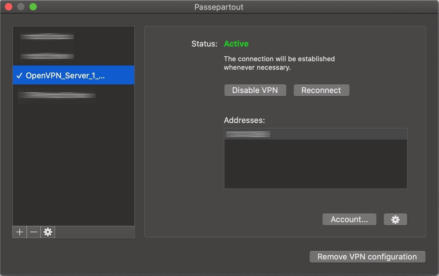 OPNsense - OpenVPN Server - OpenVPN Client Enabled