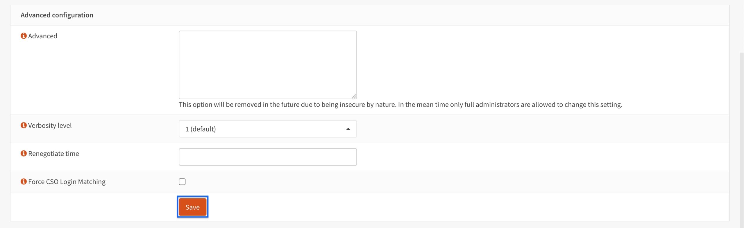 OPNsense - OpenVPN Server - Client Settings