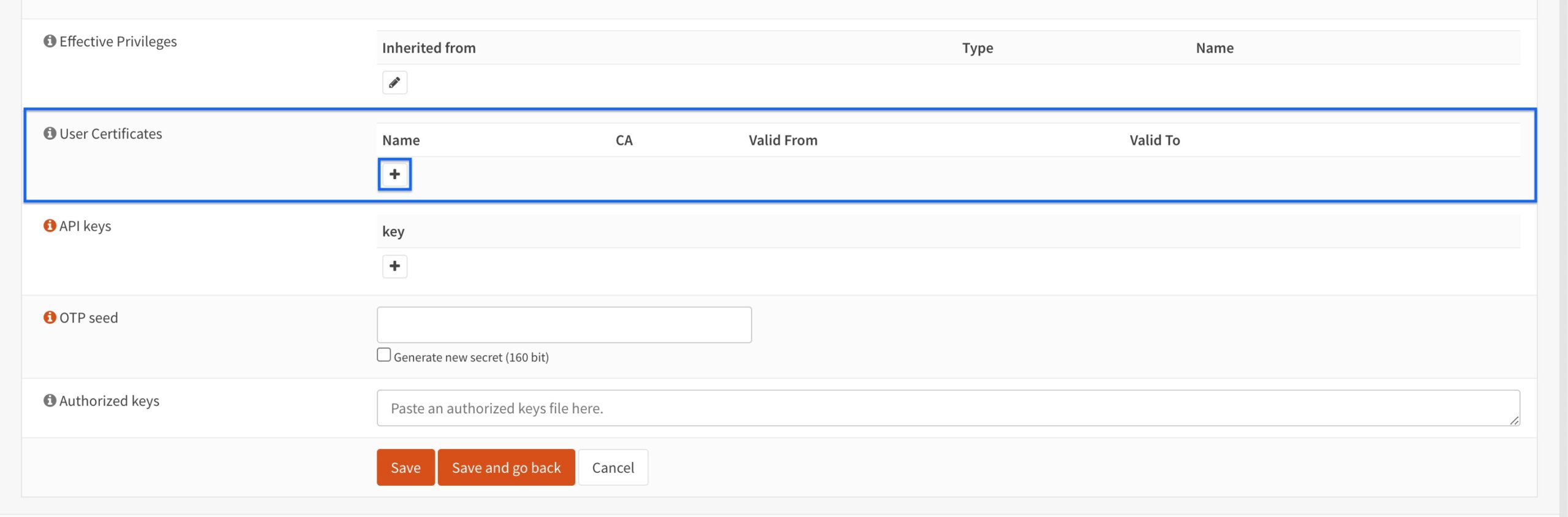 OPNsense - OpenVPN Server - User - Add Certificate