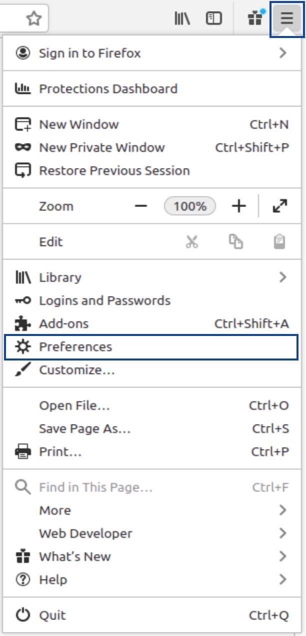 OPNsense - Squid - Firefox Preferences
