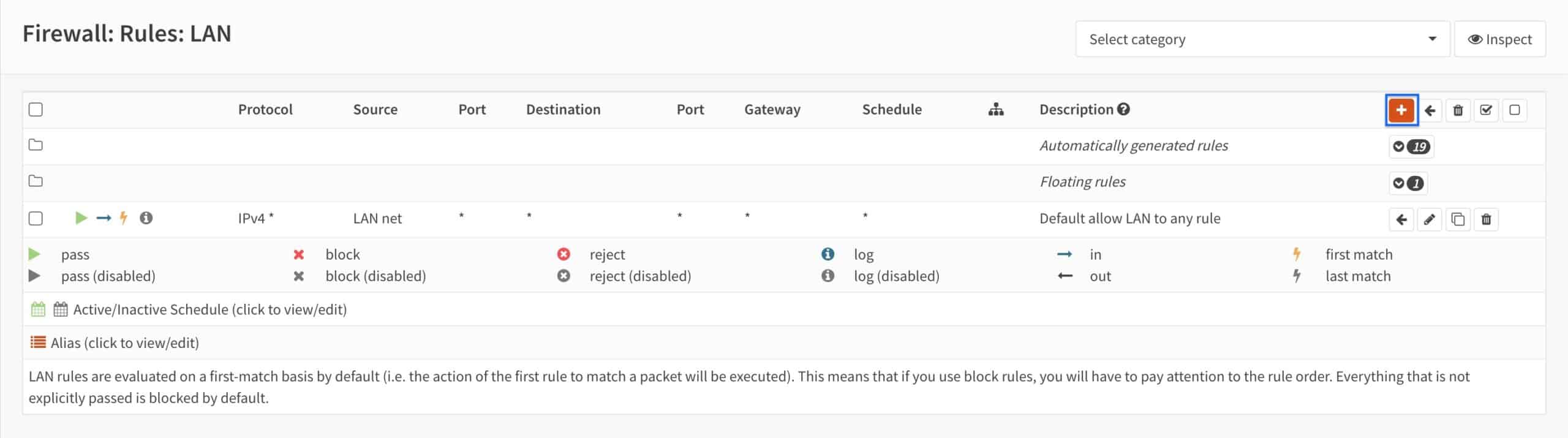OPNsense - Squid - Firewall Rules - Click Plus