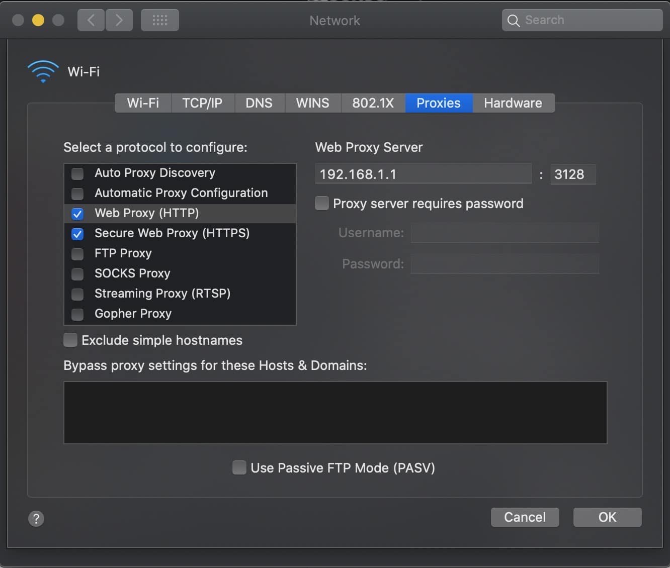 OPNsense - Squid - Proxy Setup - macOS