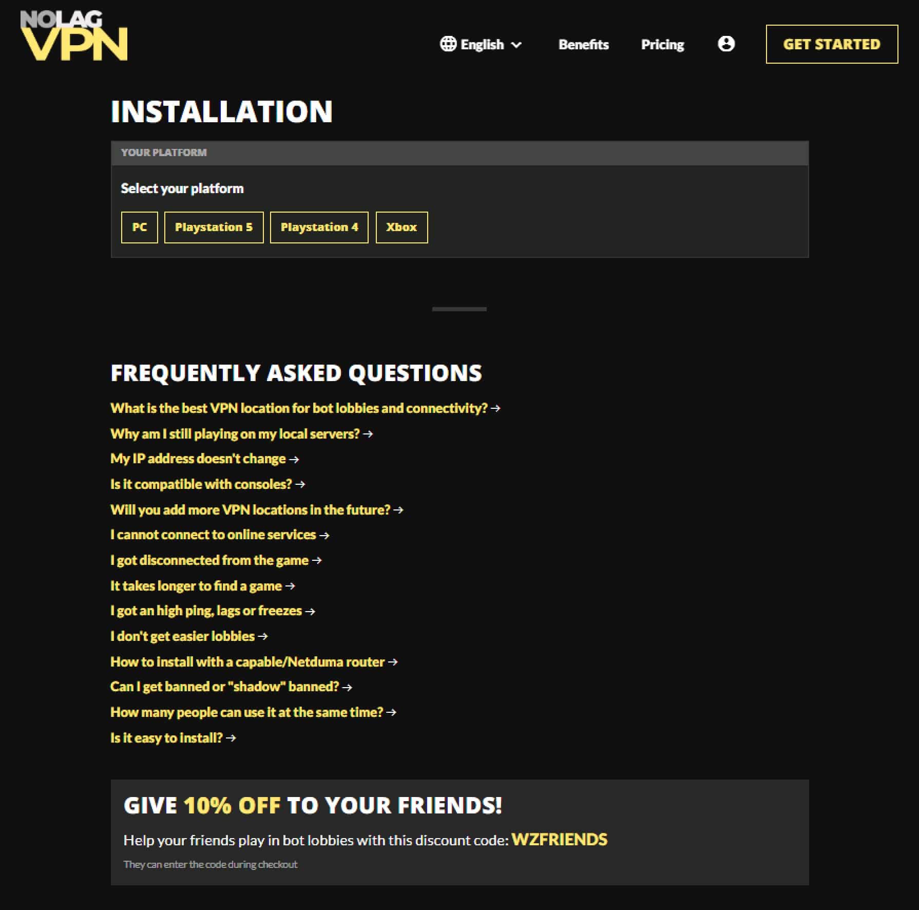 NoLagVPN - Dashboard1