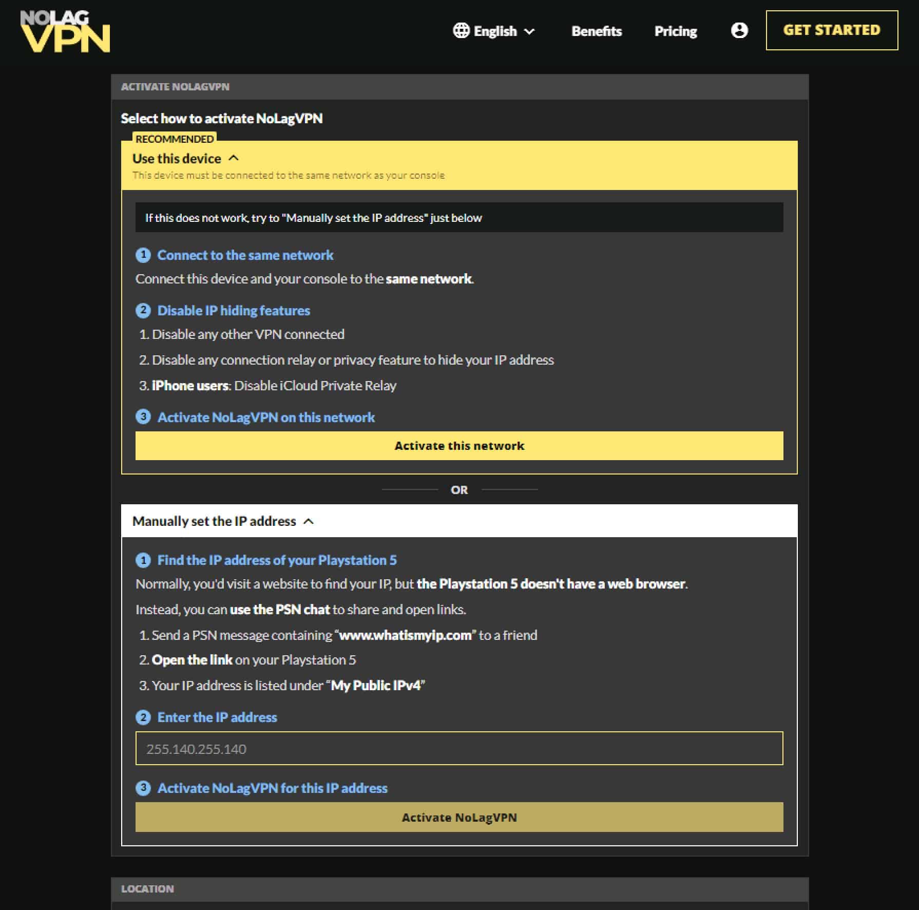 NoLagVPN - Dashboard2