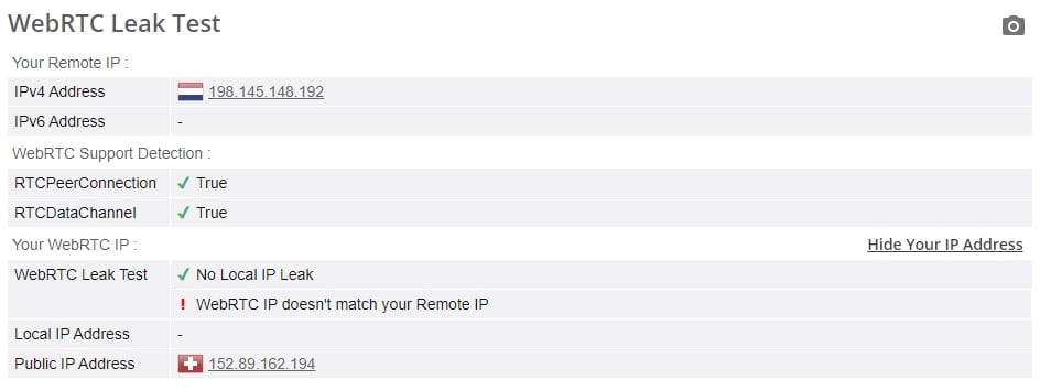 WebRTC leaks