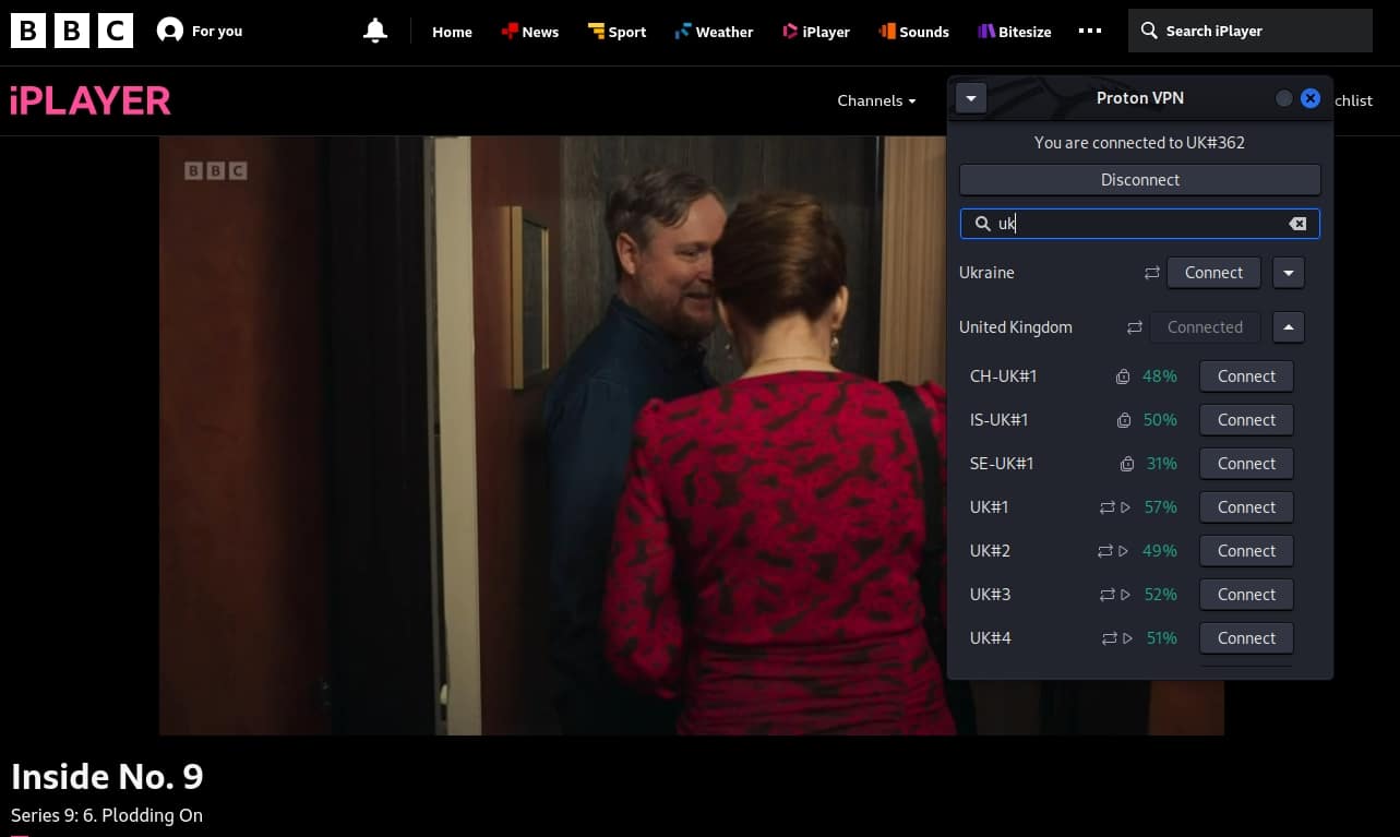 Streaming sur BBC iPlayer avec ProtonVPN