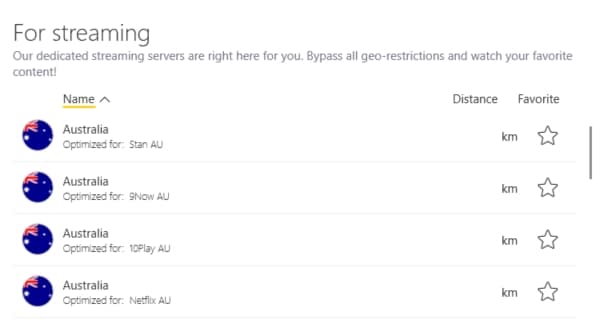 CyberGhost's optimized streaming servers.