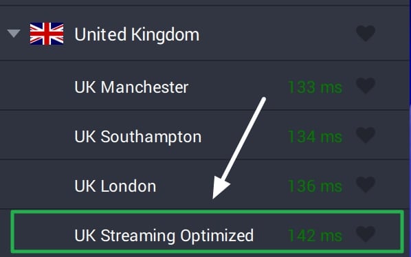 PIA UK servers