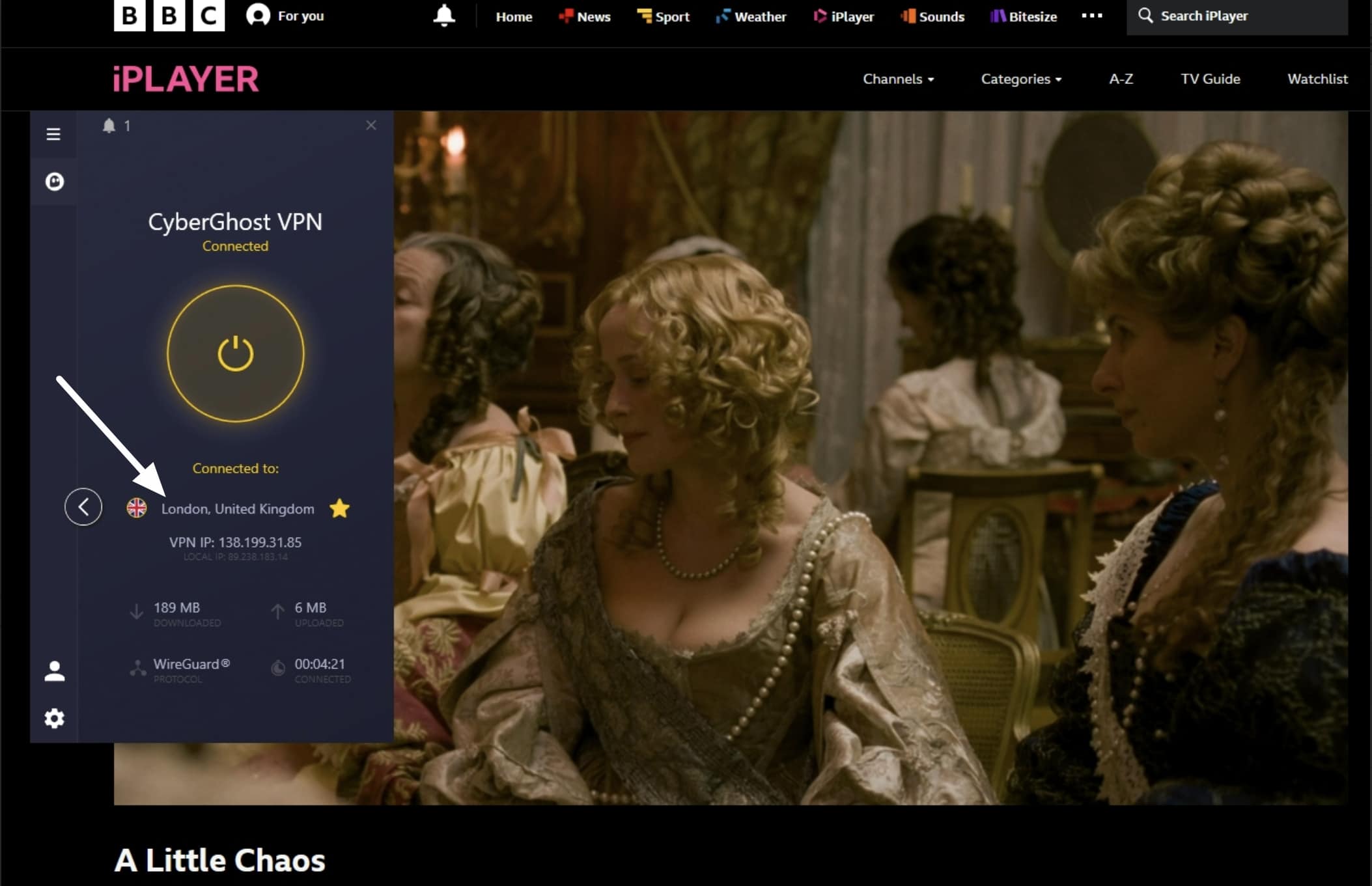 CyberGhost works with BBC iPlayer