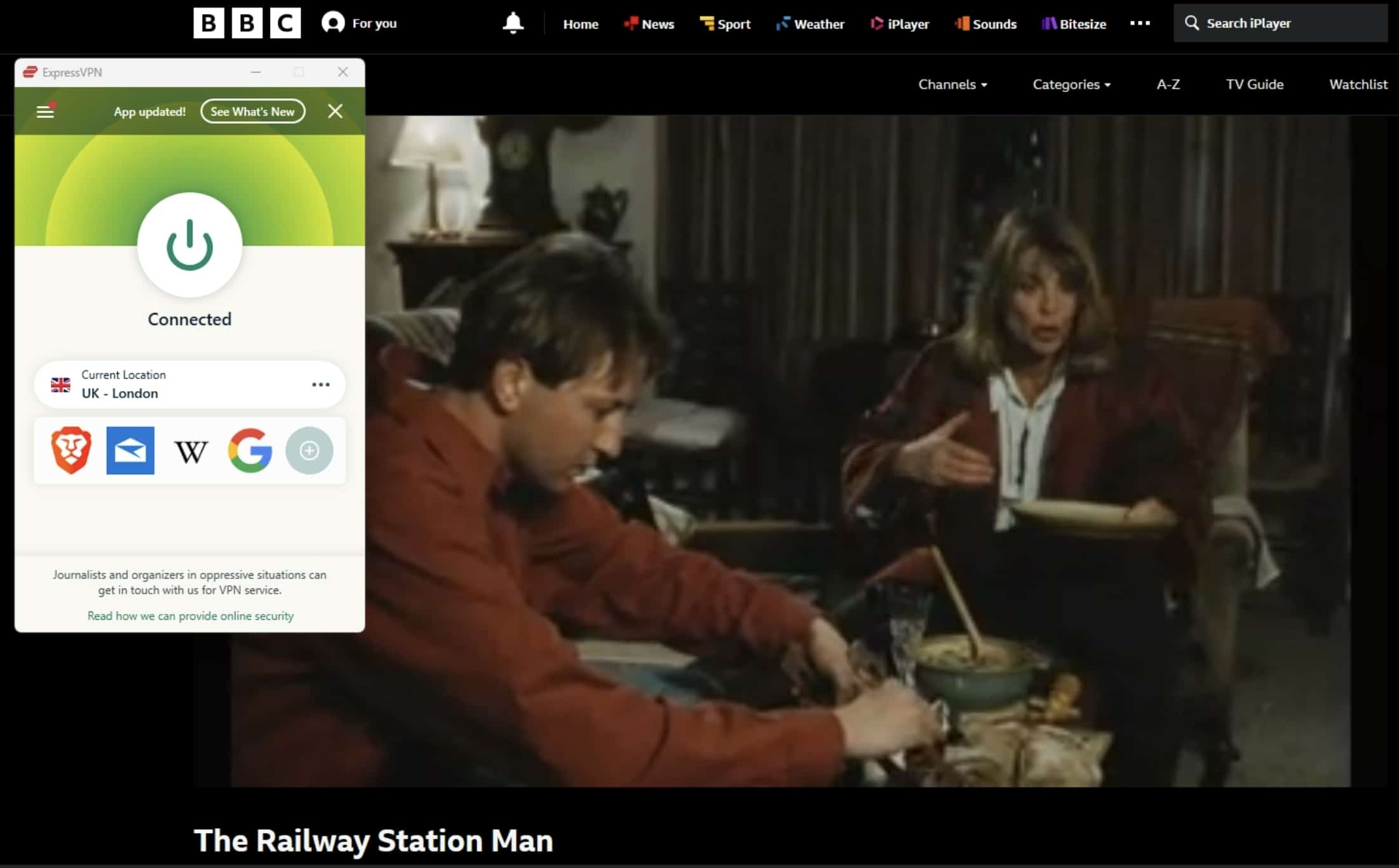 ExpressVPN working with iPlayer