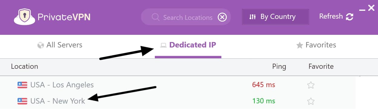 PrivateVPN bietet dedizierte IPs
