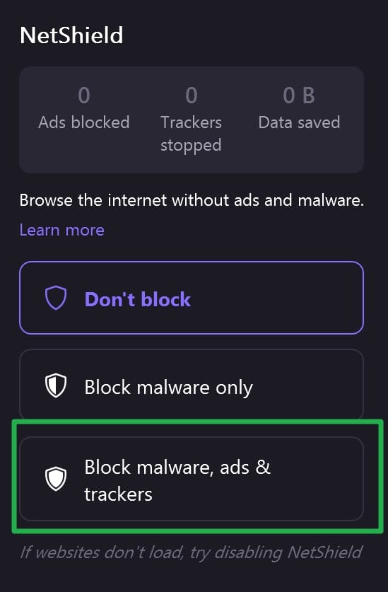 ProtonVPN Netshield