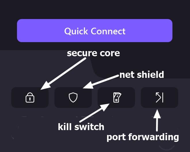 ProtonVPN main features