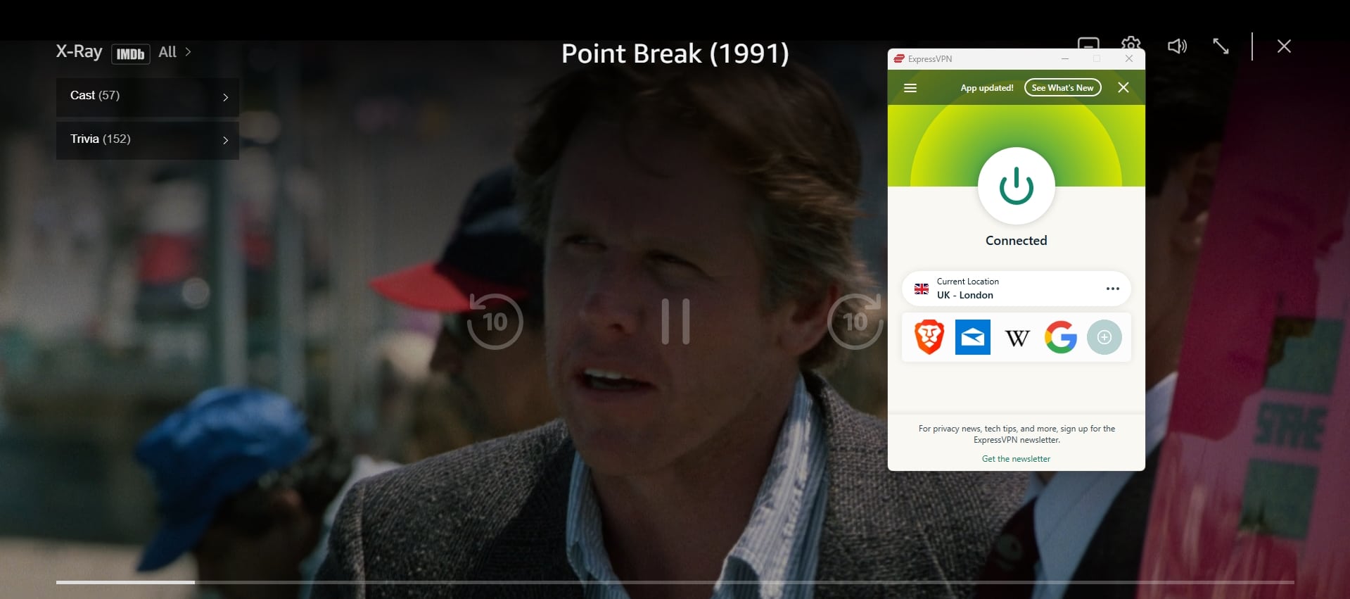 Streaming Amazon Prime Video.