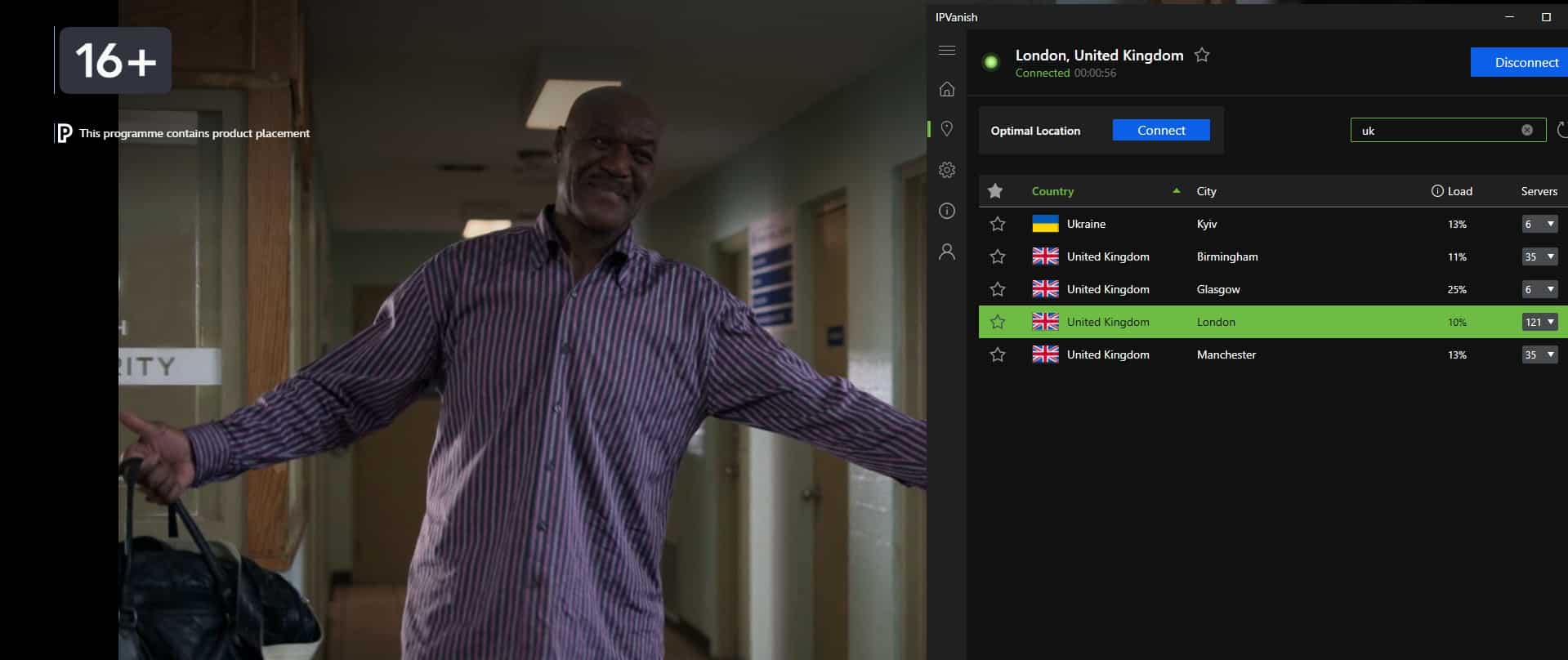 Streaming Disney Plus with IPVanish active