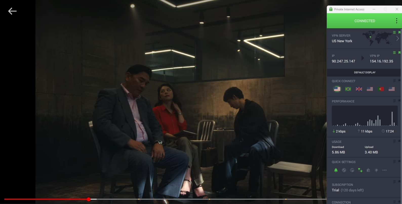 Streaming Netflix with PIA