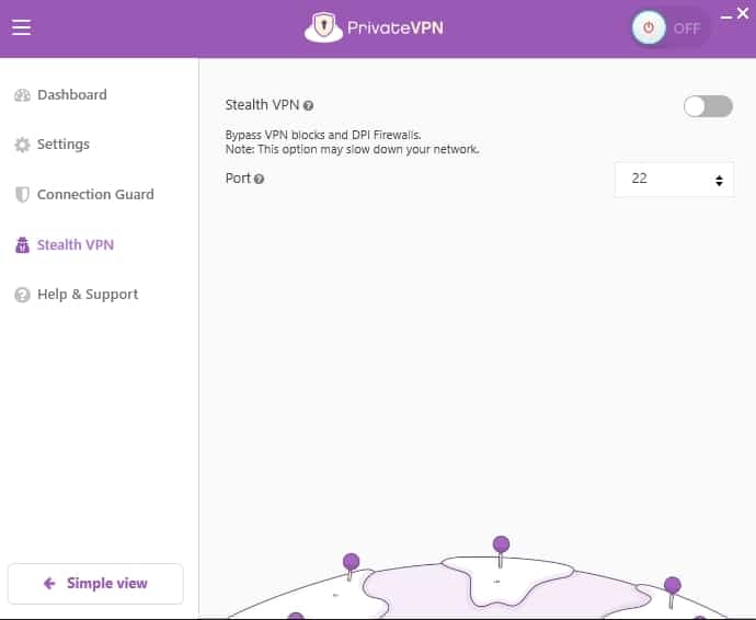 PrivateVPN's Stealth VPN.