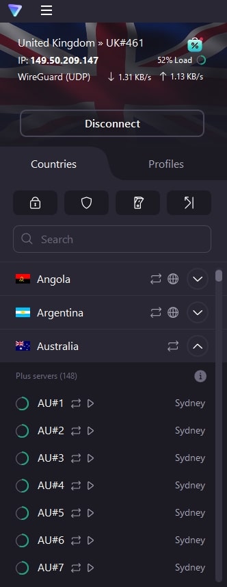 ProtonVPN servers.
