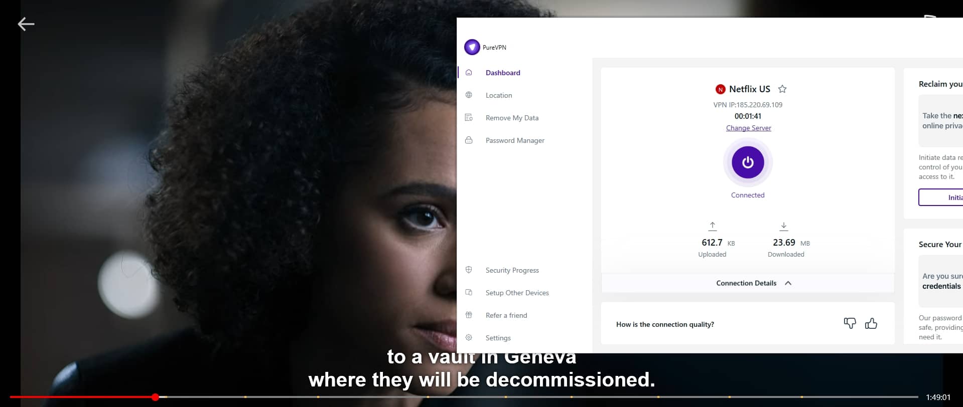Streaming Netflix with PureVPN