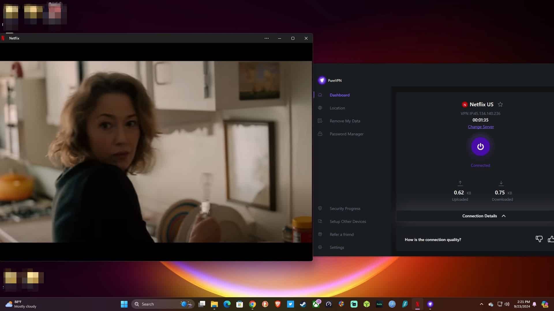 Streaming Netflix with PureVPN