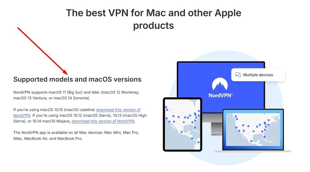 NordVPN mac support.