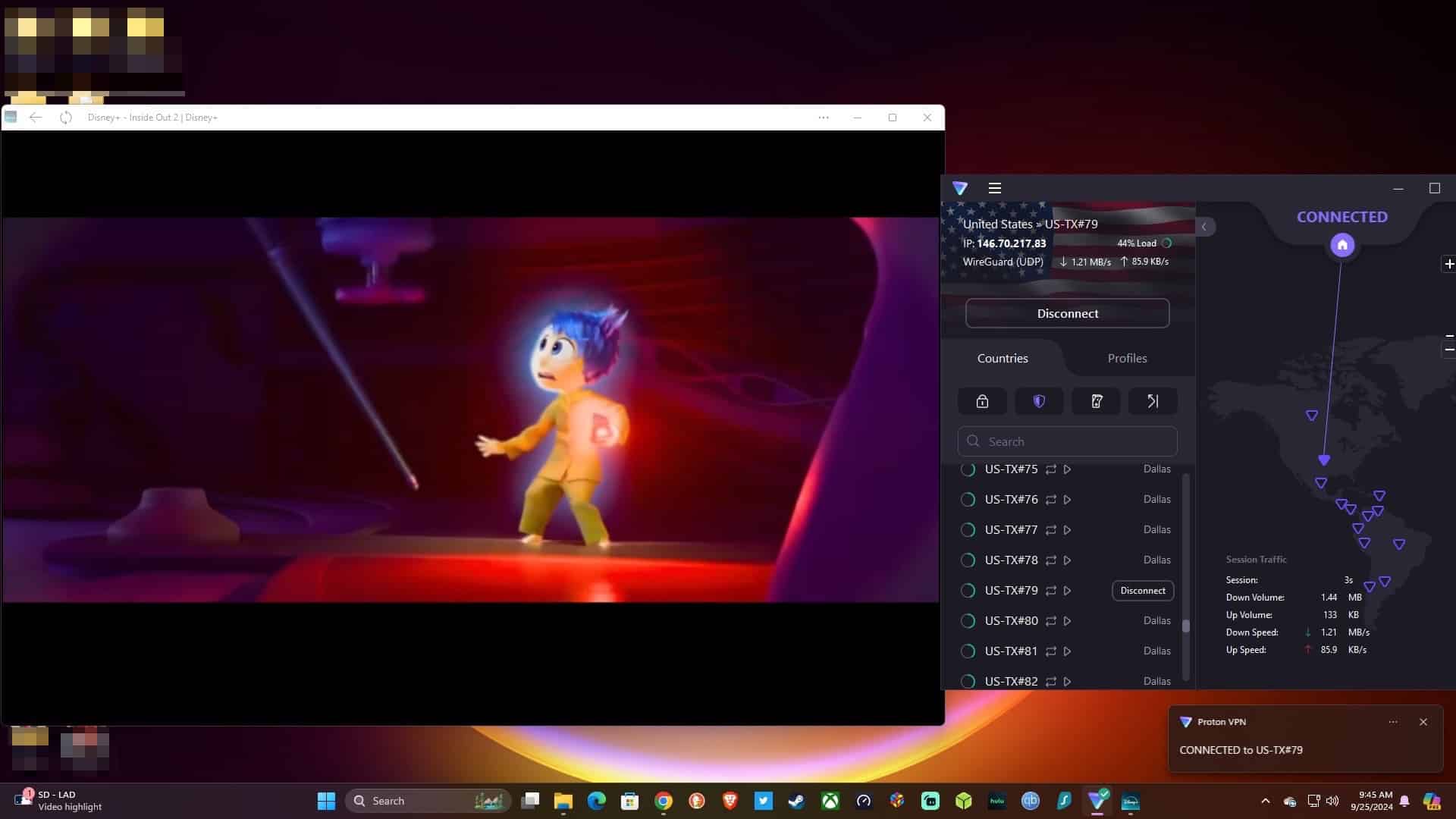 Streaming Disney Plus with ProtonVPN